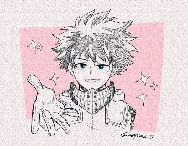 Мидория Изуку рисовать