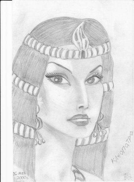 Царица Клеопатра карандашом