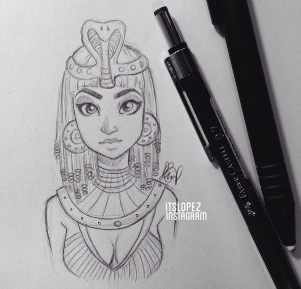 Клеопатра рисунок