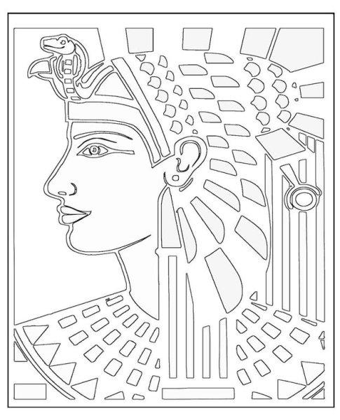 Нефертити царица Египта рисунок