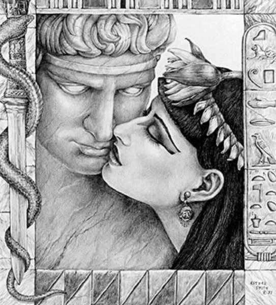 Нефертити царица Египта рисунок