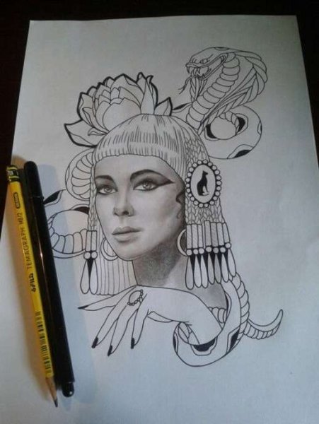 Египетские тату Нефертити