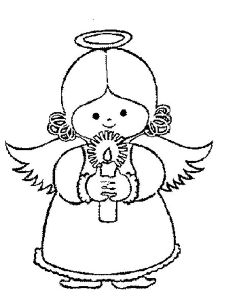 Рождественские ангелочки раскраски