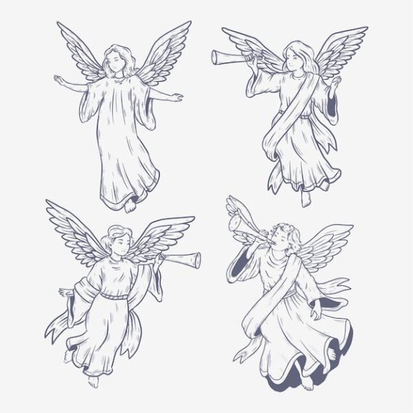 Ангел стоковое векторное изображение