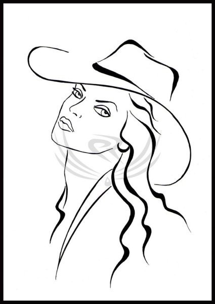 Женский силуэт линии вектор