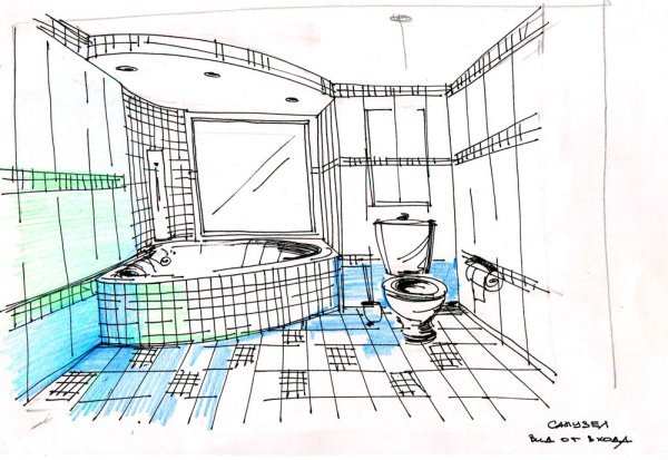 Эскиз ванной комнаты