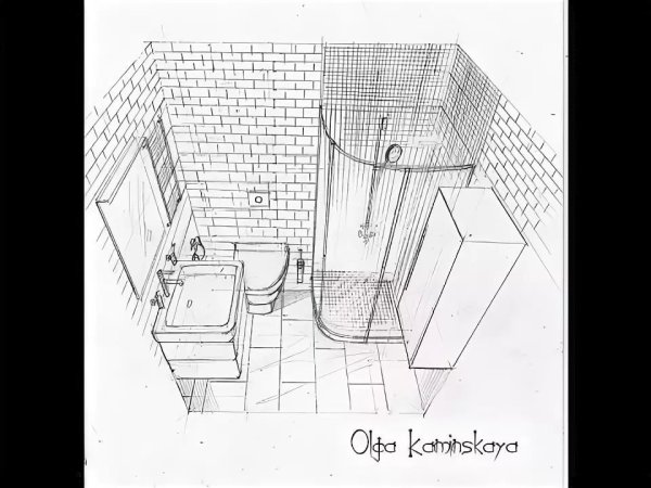 Ванная комната схематично