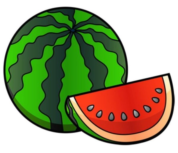 Арбуз раскраска для детей