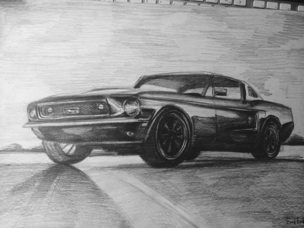 Ford Mustang 1969 рисунок