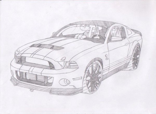 Рисунок Форд Мустанг Шелби gt 500