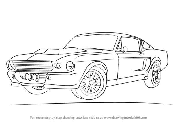 Shelby gt500 раскраска