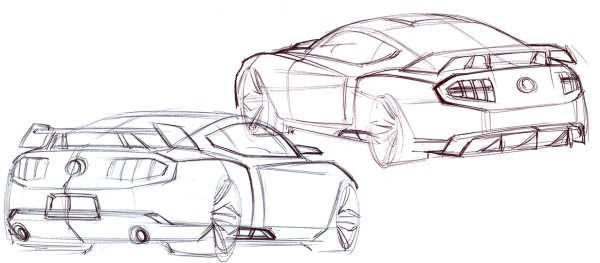 Эскизы Ford gt