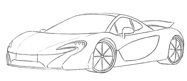 Макларен п1 раскраска