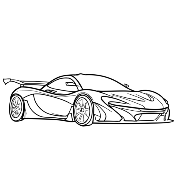 Раскраска машинки Макларен p1