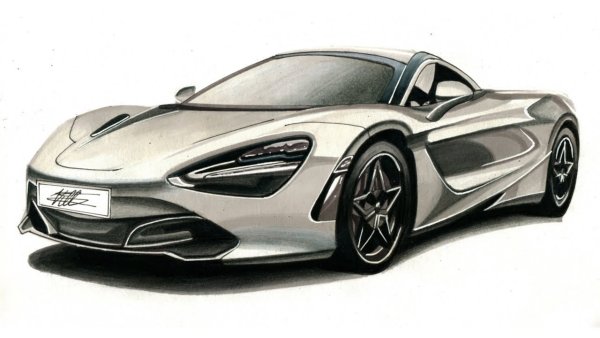 Макларен 720s карандашом
