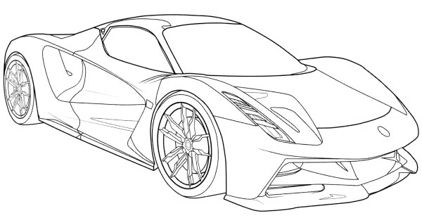 Раскраска Lotus exige