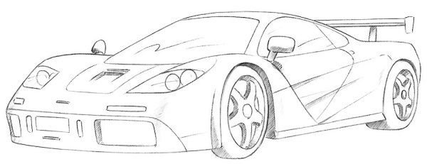 Раскраска гоночная машина Макларен