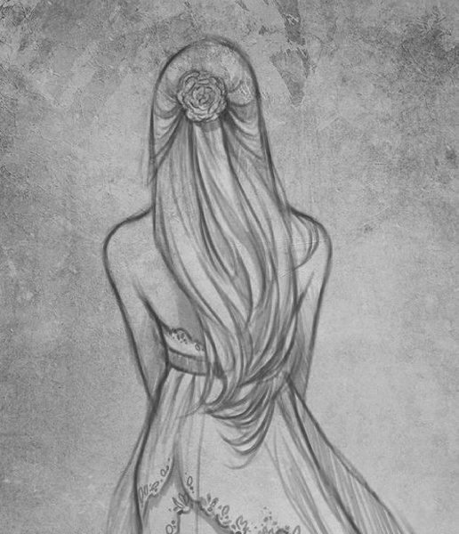 Рисунок девушки карандашом