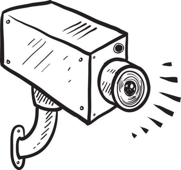 Камера видеонаблюдения эскиз