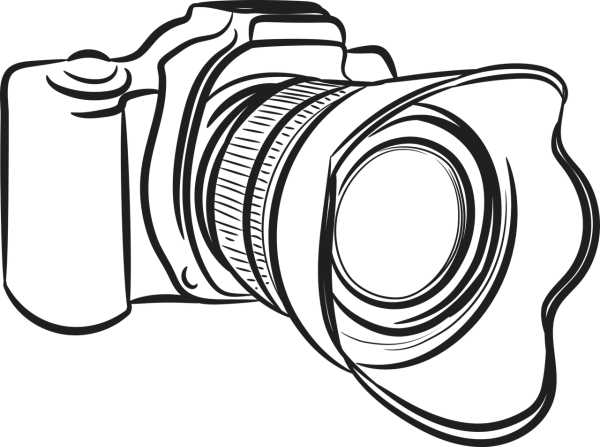 Фотоаппарат сбоку вектор