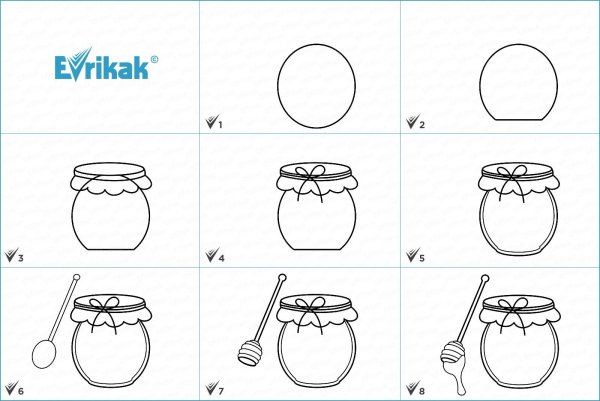 Эскиз банки мёда