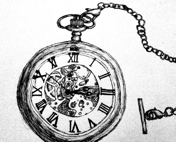 Карманные часы эскиз