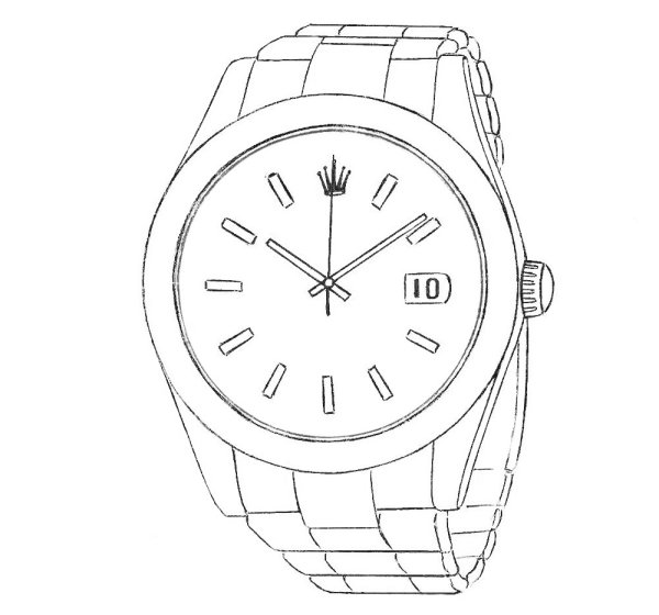Нарисовать часы наручные