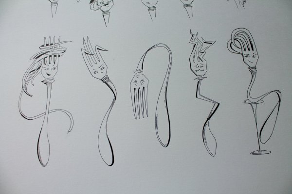 Эскиз вилки