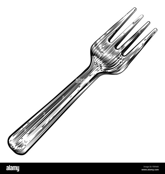 Вилка столовая нарисованная