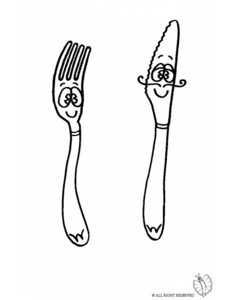 Вилки раскраска для детей