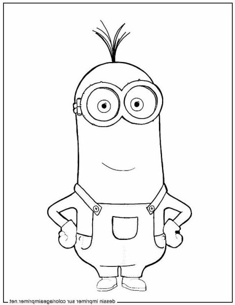 Миньон Кевин раскраска