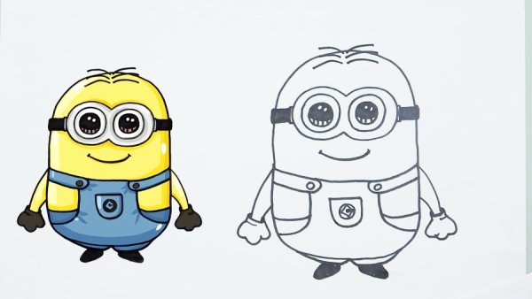 Рисунки для срисовки Миньоны