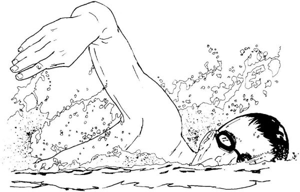 Плавание раскраска