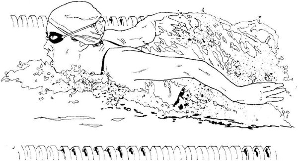 Плавание раскраска для детей