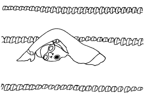 Плавание раскраска для детей