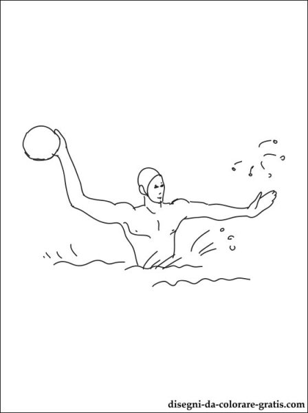 Раскраска водное поло для детей
