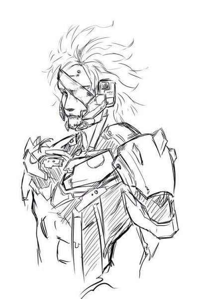 Metal Gear Rising Райден референс