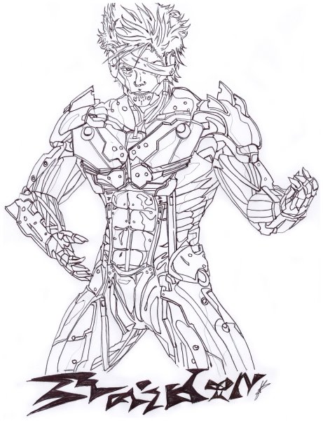 Metal Gear Rising раскраска