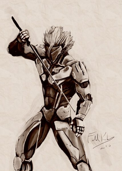 Райден метал Гир рисунок