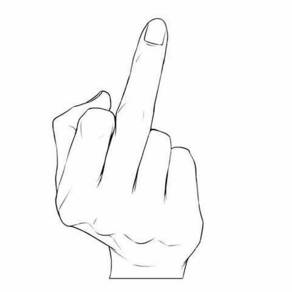 Нарисованный фак