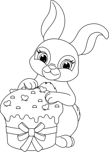 Новогодний Зайка раскраска