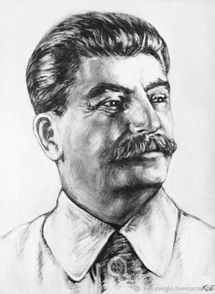 Портрет Сталина карандашом легко
