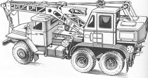 Урал 375 8т210 на базе эскиз