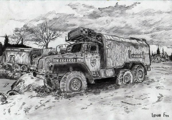 Скетч военной техники