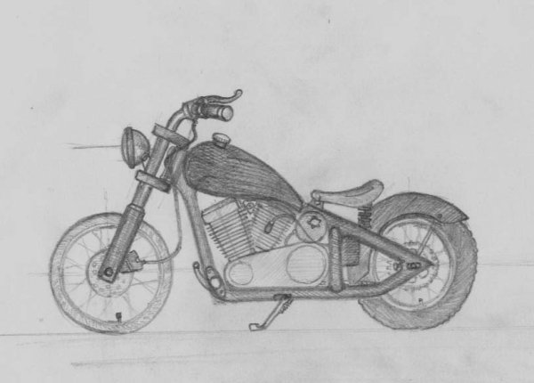 Мотоцикл ИЖ Планета 5 зарисовка