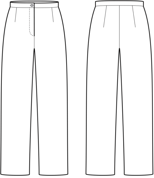 Широкие брюки эскиз