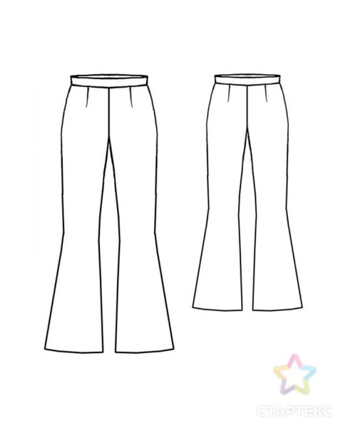 Брюки клеш выкройка