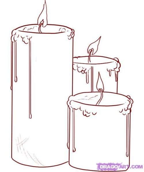 Свечка карандашом
