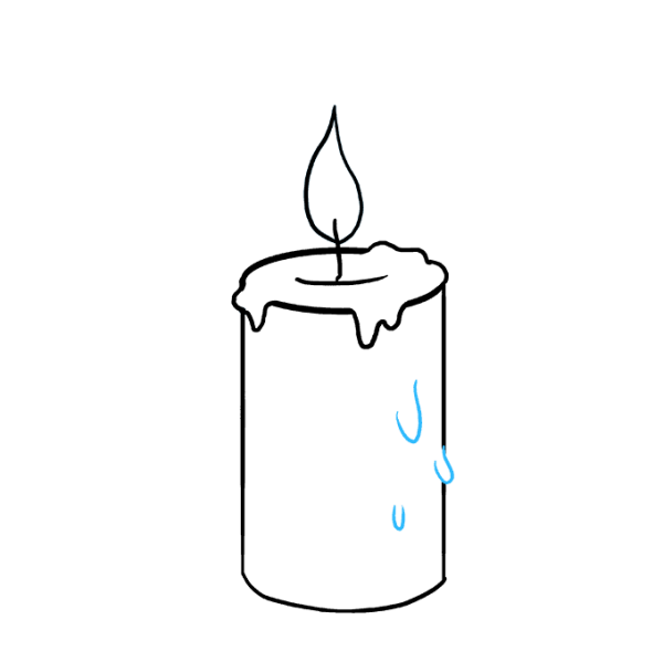Свеча рисунок карандашом