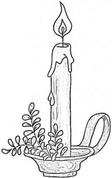 Подсвечник раскраска